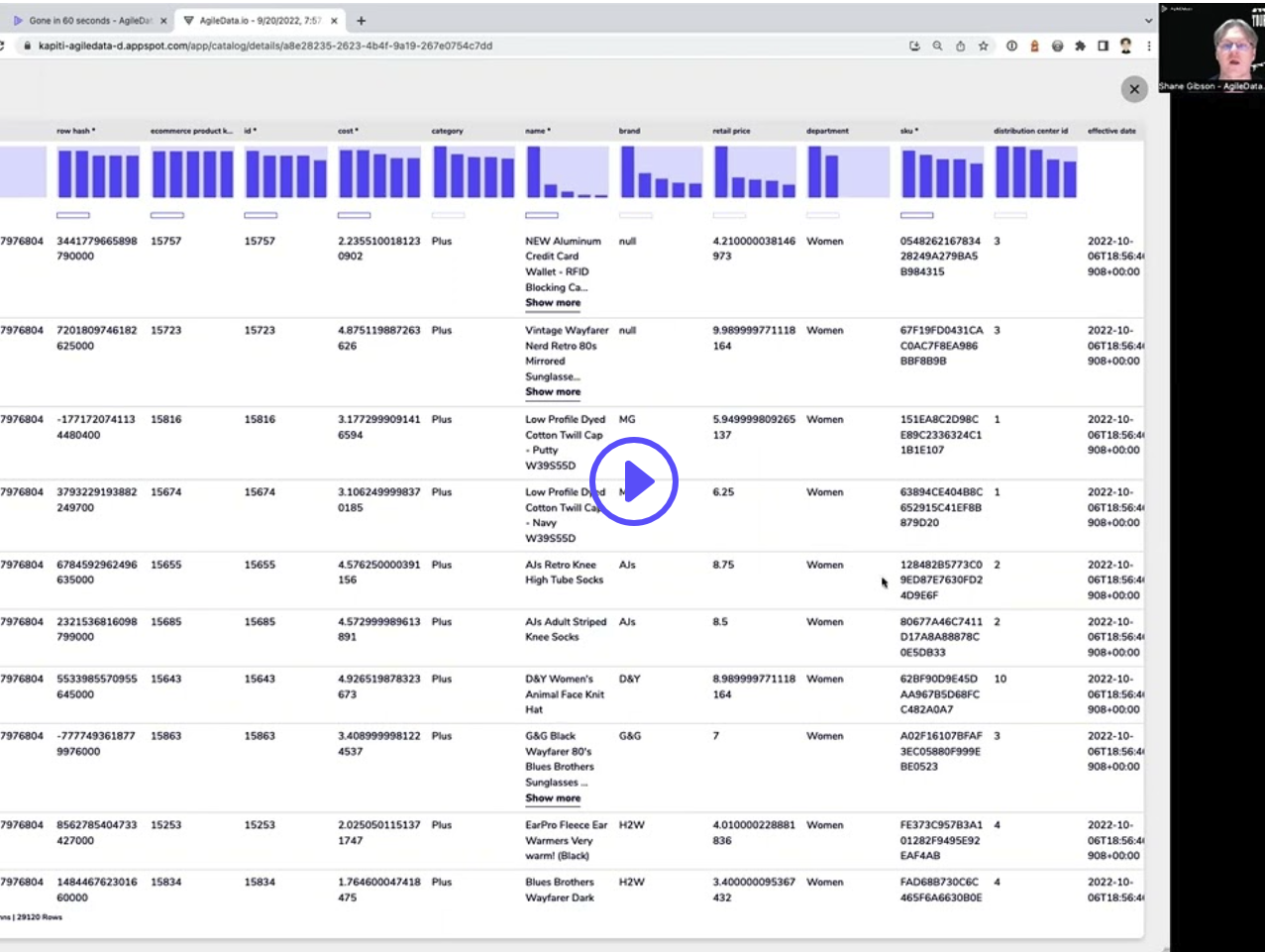Data Preview - Profile - AgileData.io